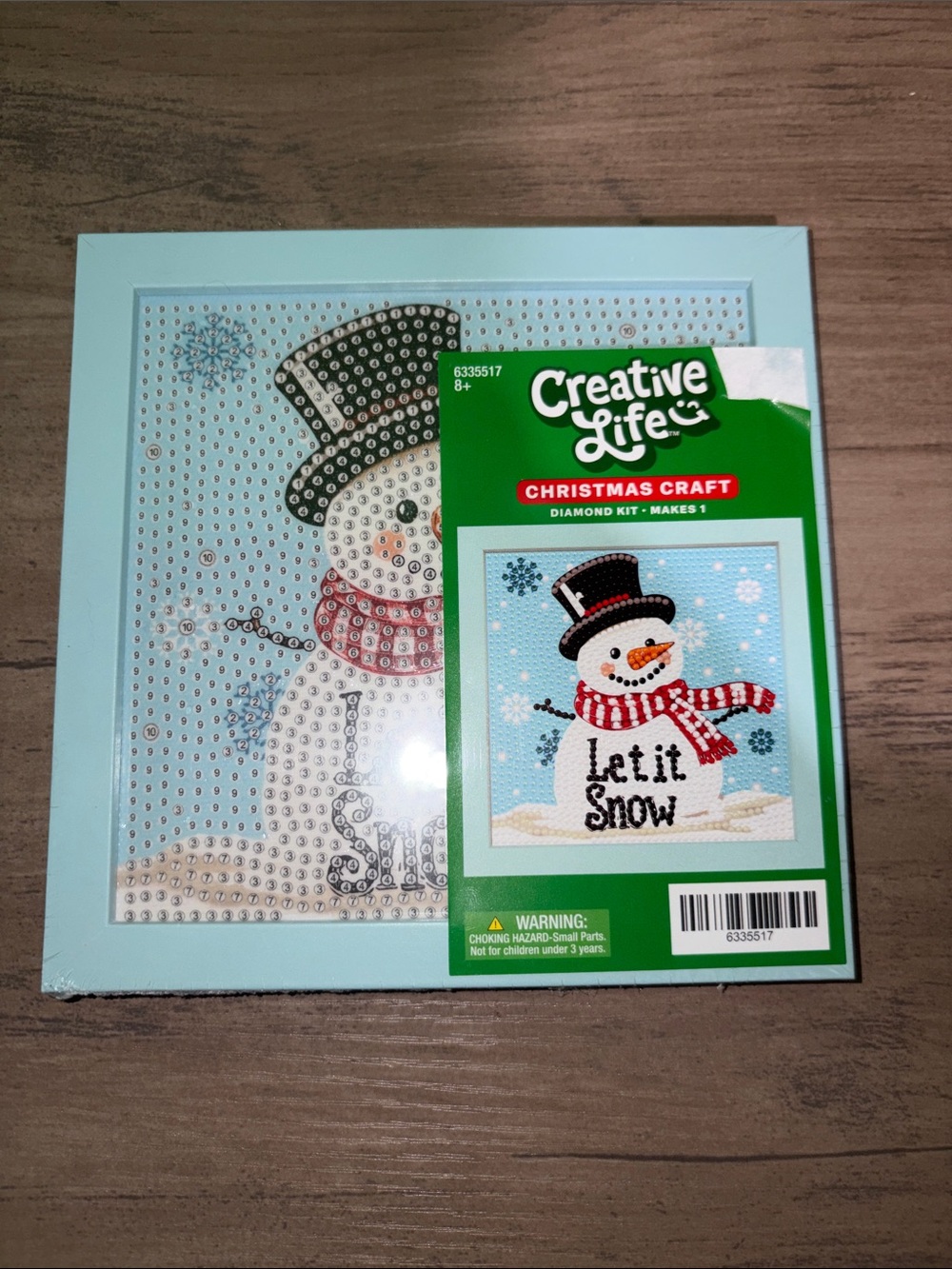 🆕💜 Creative Life Let It Snow Diamond Art Kit Snowman Easel New